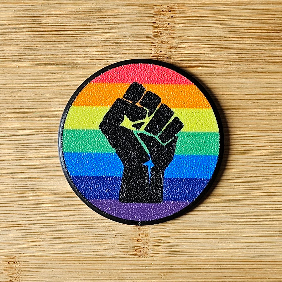 Left Fist Pride Badges