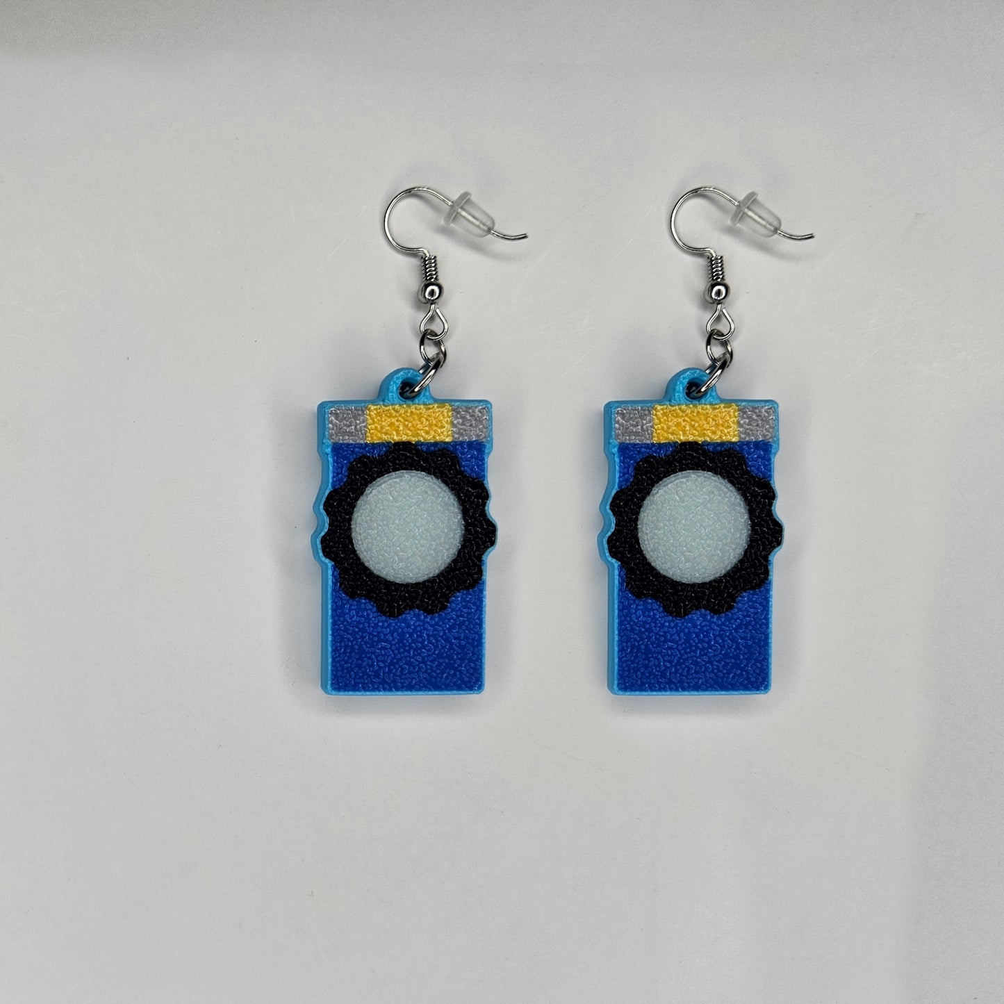 Glitch, Bob's Keytool 2D Earrings - ReBoot