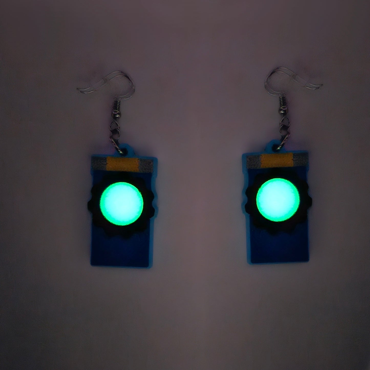 Glitch, Bob's Keytool 2D Earrings - ReBoot