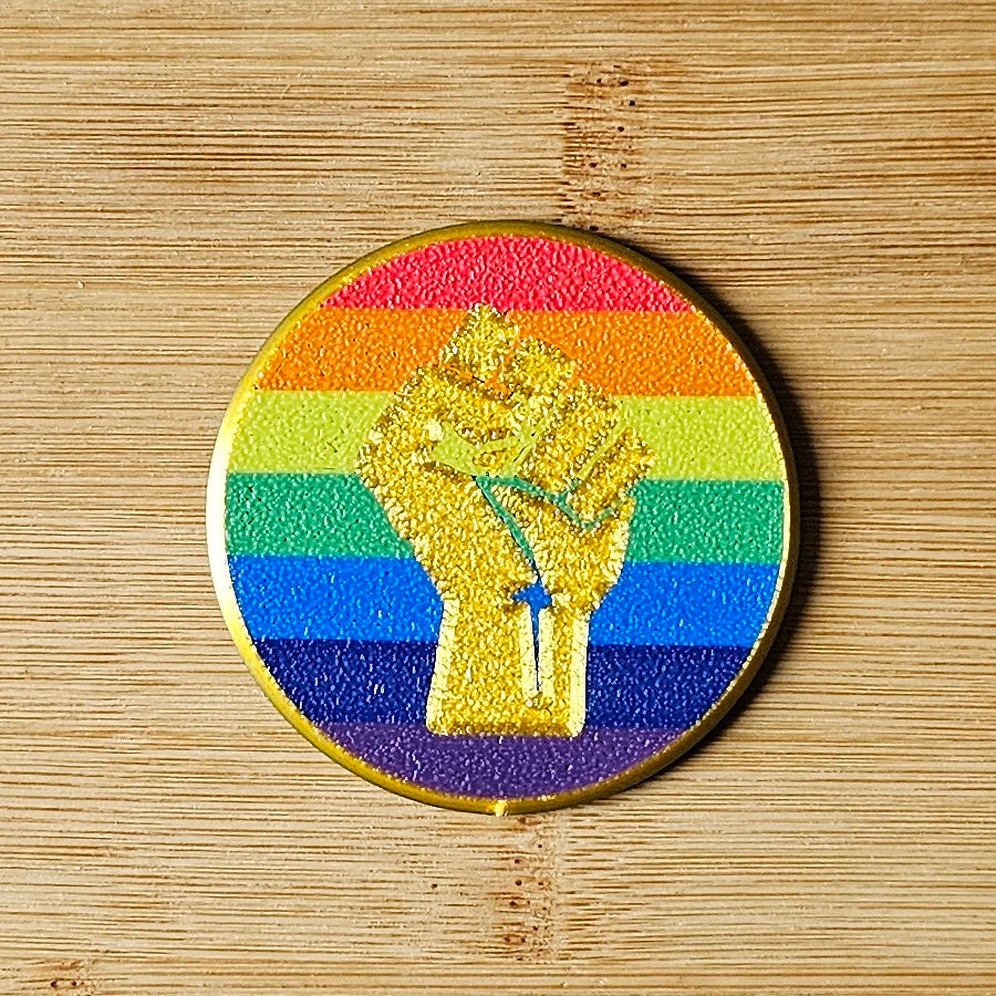 Left Fist Pride Badges