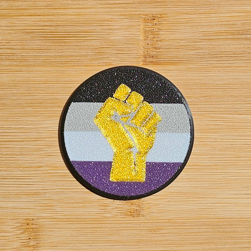 Left Fist Pride Badges