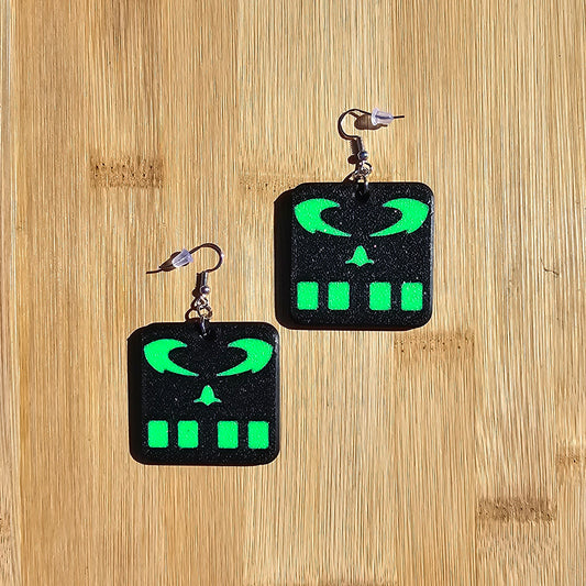 Megabyte Viral Badge Earrings - ReBoot