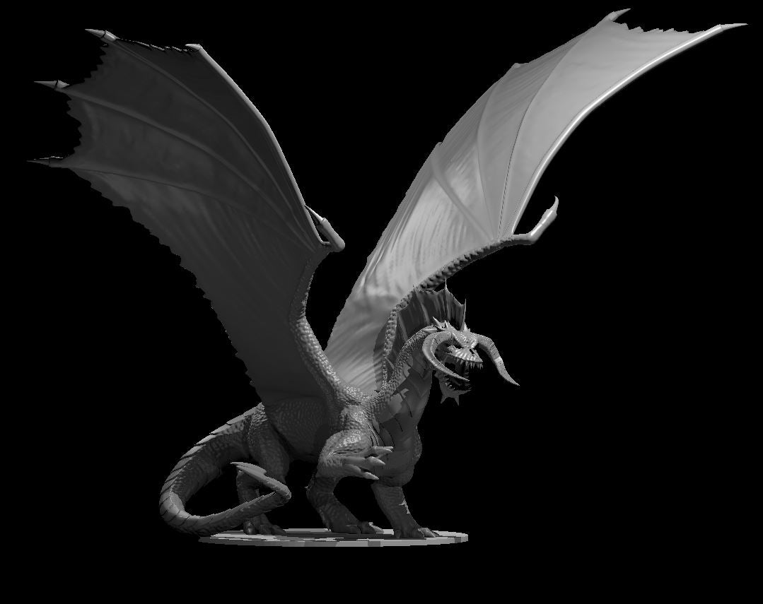 Dragon, Chromatic - Black (Various Ages and Poses) - MZ4250