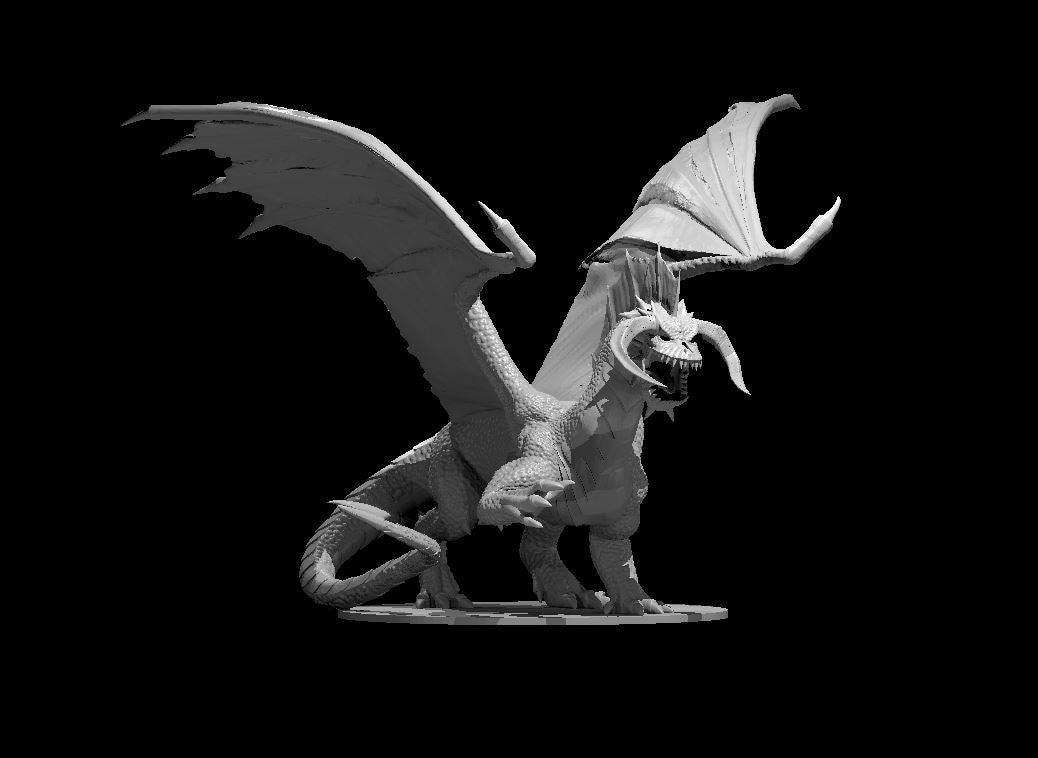 Dragon, Chromatic - Black (Various Ages and Poses) - MZ4250
