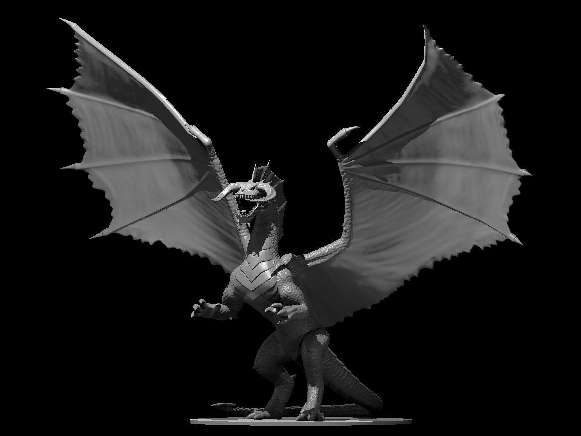 Dragon, Chromatic - Black (Various Ages and Poses) - MZ4250