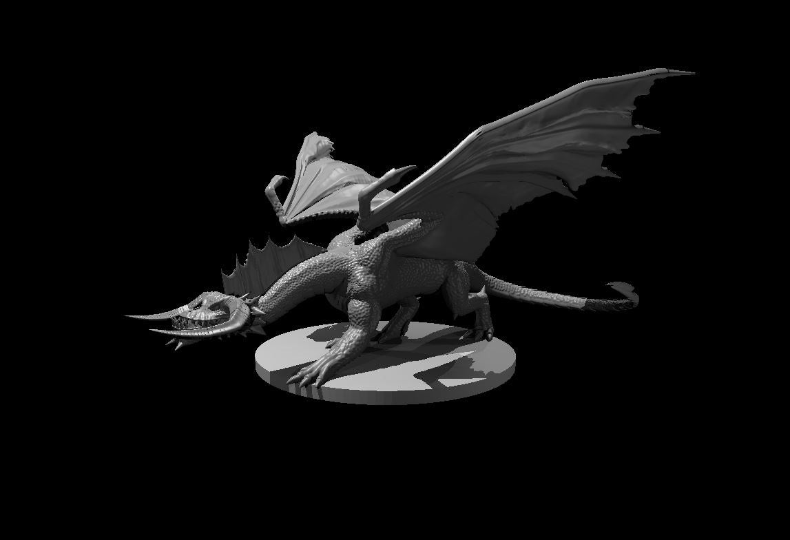 Dragon, Chromatic - Black (Various Ages and Poses) - MZ4250
